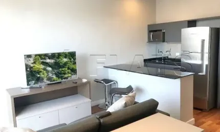 Flat totamente mobiliado para locação com entrada imediata na Vila Olímpia.