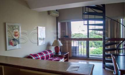 Flat no Jardins com 56m², com serviços, sem burocracia na locação a 100 metros da Av. Paulista.