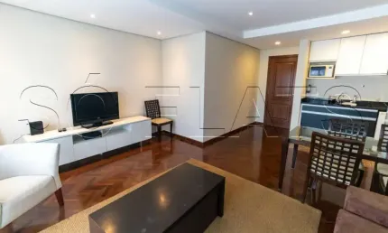 Residencial com serviços, com 1 dormitório todo mobiliado de alto padrão em pinheiros. sem fiador.