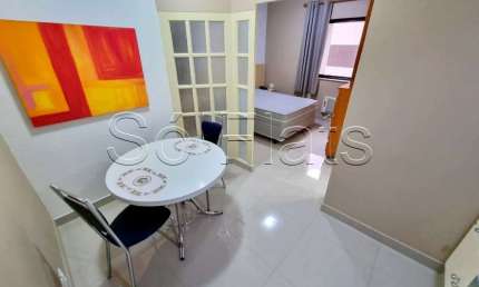 Flat no Jardim Paulista com 1 dorm com serviços de arrumação diária, tv a cabo e 1x vaga de carro.