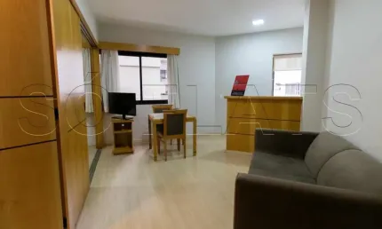 Flat para locação, reformado todo mobiliado com 1x dormitório com entrada imediata e sem fiador.
