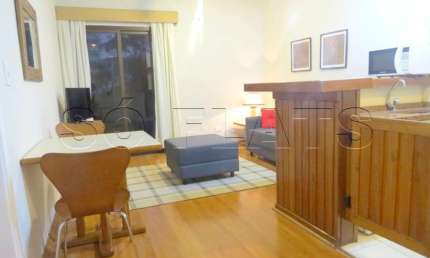 Flat 1 dormitório, quarto e sala separados, flat ao lado do Colégio Dante Alighieri.