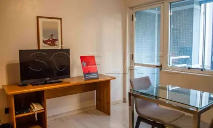 No famoso bairro da Consolação, na melhor região de São Paulo, flat mobiliado.