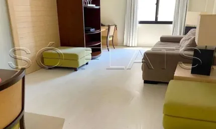Flat em Moema, proximo a Av. Ibirapuera e Metrô na Rua Jamaris com 1 dormitório