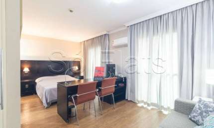 Flat em Perdizes, próximo a PUC-SP, Av Sumaré e Pacaembu com 1 dormitório e serviços.