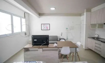 Flat no Atrium Augusta disponível para locação na Rua Augusta, lado Bela Vista, prédio novo.