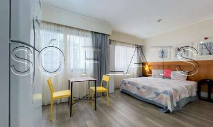 Flat com 1 quarto à venda na Avenida Rouxinol, 57, Moema, São Paulo
