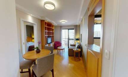 Flat com 1 quarto à venda na Avenida Miruna, 320, Moema, São Paulo