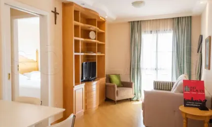 Flat com 1 quarto à venda na Avenida Miruna, 320, Moema, São Paulo