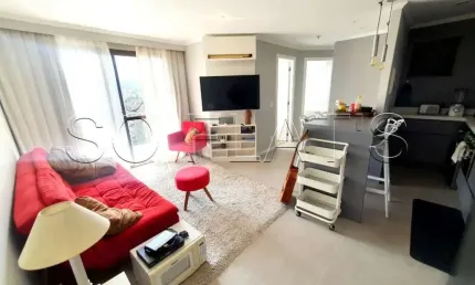 Flat disponível para locação totalmente moderno na Vila Olímpia, próx da Av. dos Bandeirantes.