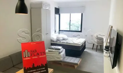 Apto mobiliado com serviços, suíte com varanda e área de lazer completa no melhor bairro de SP.