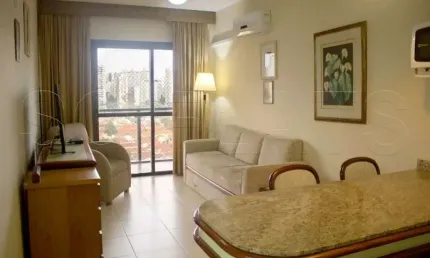 Flat the plaza com 1 dormitório e 1 vaga disponível para locação no jardins