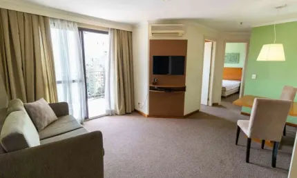 Flat quality alvorada 43m² 2 dorm 1 vaga para locação na vila olímpia