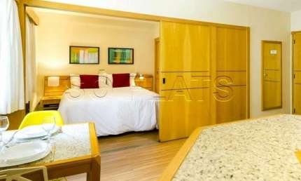 Studio no Hampton Park com 31m², 1 dormitório e 1 vaga no Jardim Paulista.