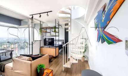Residencial Atrio Vila Madalena, Duplex disponível para venda  com 74m² e 01 vaga de garagem