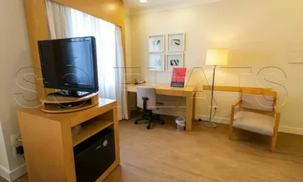 Flat totalmente mobiliado 25m² 1 dorm, 1 vaga para investimento no Campo Belo