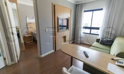 Flat para locação no SP Pinheiros contendo 28m², 1 dormitório e 1 vaga de garagem.