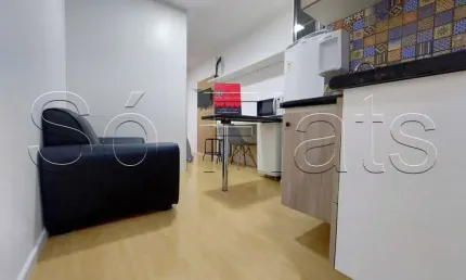 Flat new studio em pinheiros para locação, 27m² 1 dormitório e 1 vaga de garagem.