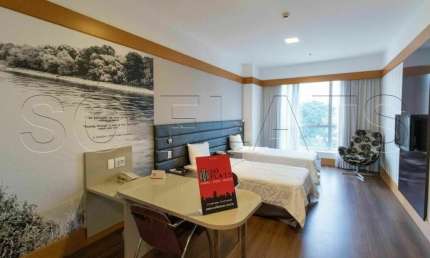 Flat Wyndham Nortel no modelo studio em Santana para locação com 1 dormitório.