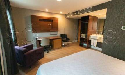 Flat Bourbon Ibirapuera em Moema com 27m² para locação prox ao Metrô Eucaliptos.