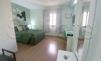 Studio q.i com 25m²  1 dormitório e 1 vaga de garagem para locação.