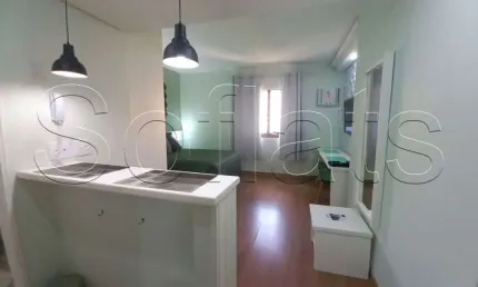 Apartamento qi no ibirapuera 25m², 1 dormitório e 1 vaga de garagem para locação