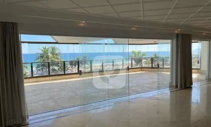 Av.Lúcio Costa, frente para o mar com 4 suítes, 5 vagas,  380 m²