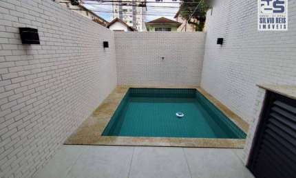 Casa com 2 dormitórios à venda, 100 m² por R$ 848.000,00 - Campo Grande - Santos/SP