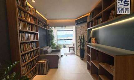 Apartamento com 2 dormitórios para alugar, 107 m² por R$ 5.200,02/mês - Ponta da Praia - Santos/SP