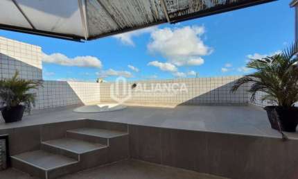 Cobertura com 3 quartos para alugar na Vila Mathias, Santos 