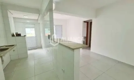 Ótimo apartamento tipo garden, dois dormitórios, sala com área externa privativa, 1 banheirco e 1 vaga de garagem  - josé menino - santos-sp