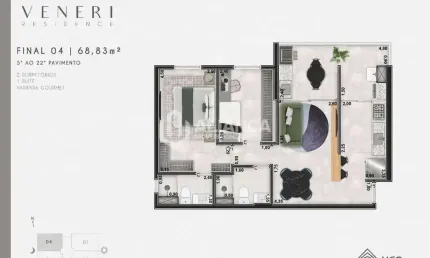 Apartamento com 2 quartos à venda na Rua Dona Ana Nery, Marapé, Santos