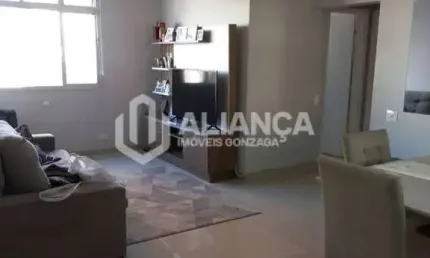 Apartamento com : 2 quartos à venda, boqueirão . santos