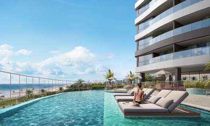 Beach Class Jaguaribe - Apartamento 2/4 suíte e vaga rotativa