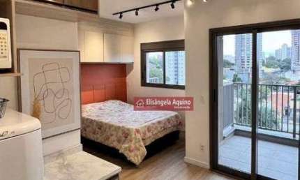 Apartamento com 1 dormitório para alugar, 28 m² por R$ 3.330,00/mês - Santo Amaro - São Paulo/SP