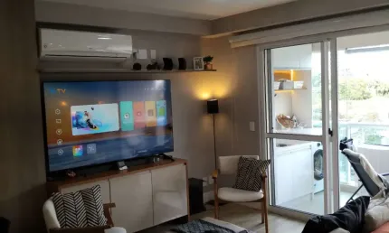 Studio 50m² alta classe no Brooklin.PORTEIRA FECHADA.