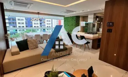 Apartamento Alto Padrão 126M²  no Loteamento Aquarius - PORTEIRA FECHADA