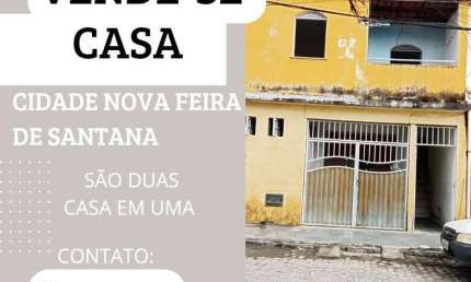 Casa residencial para Venda em rua pública, Cidade Nova, Feira de Santana, 1 suíte, 1 sala, 3 banheiros, 1 vaga, 200m² área total.