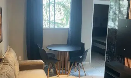 Apartamento residencial para Locação em condominio fechado, 35º Bi, Feira de Santana, mobiliado, 2 quartos, 1 sala, 1 banheiro, 1 vaga, 45m² área tota