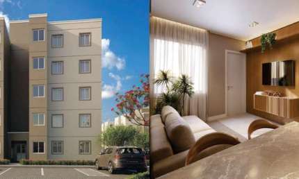 Apartamento residencial para Venda em condomínio fechado, Papagaio, Feira de Santana, 2 quartos, 1 sala, 1 banheiro, 1 vaga, 36,30 m² área total.
