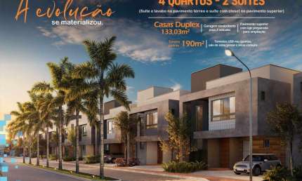 Casa no Sim, Duplex, 4 Quartos, 2 Suítes, Closet, para Venda, no Condomínio Reserva Evo, Lançamento, em Feira de Santana.