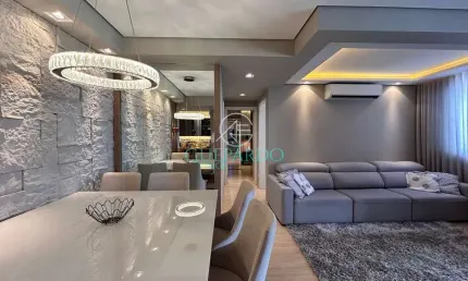 Apartamento decorado a venda, 75m sala estendida, gleba fazenda palhano, londrina, pr