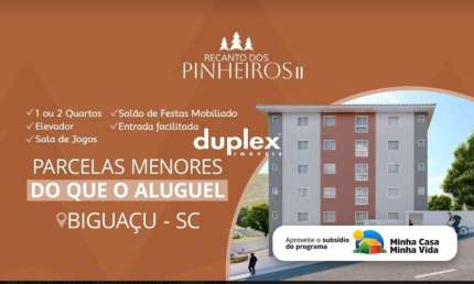 APARTAMENTO 2 DORMITÓRIOS NO JANAÍNA EM BIGUAÇU, ENTRADA EM 36X
