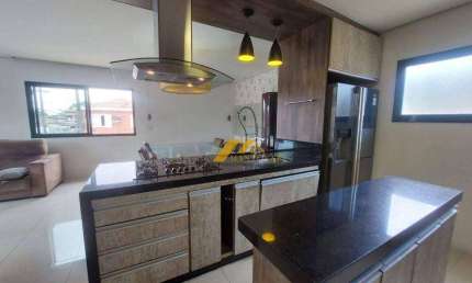 Casa Alto Padrão em São Vicente com 3 dormitórios à venda, por R$ 990.000 - Vila São Jorge -SP