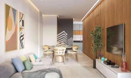 Apartamento com 2 dormitórios à venda, 80 m² por R$ 584.500,00 - Boqueirão - Praia Grande/SP