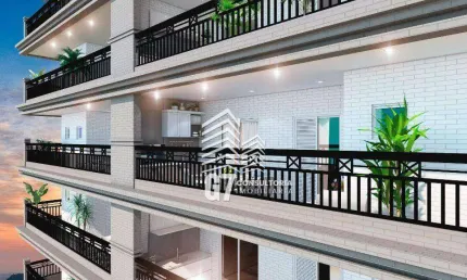 Apartamento com 3 dormitórios à venda, 125 m² por R$ 954.050 - Vila Guilhermina - Praia Grande/SP