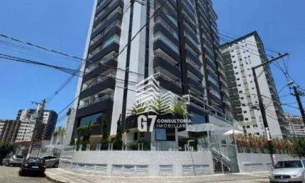 Apartamento todo mobiliado  com 2 dormitórios, 1 suite,  à venda, 75 m² por R$ 650.000 - Vila Guilhermina - Praia Grande/SP