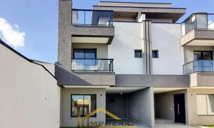Casa em condomínio em curitiba-pr, bairro uberaba: 3 quartos, 1 suíte, 3 salas, 1 banheiro, 2 vagas de garagem - 120 m².