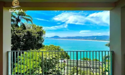 Casa na praia com 5 suítes e varanda com vista para o mar - Península, Guarujá.