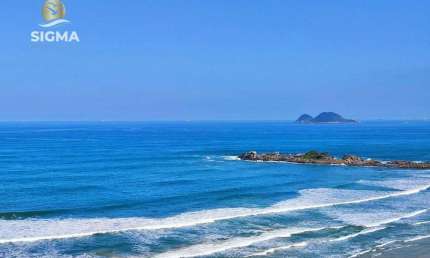 Apartamento na praia Vista para o mar 3 suítes 1 vaga área para espaço gourmet Pitangueiras Guarujá.